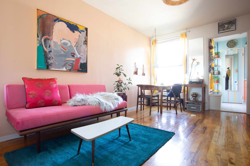 Small and Colorful Cheery Brooklyn Rental Apartment Apartment Therapy